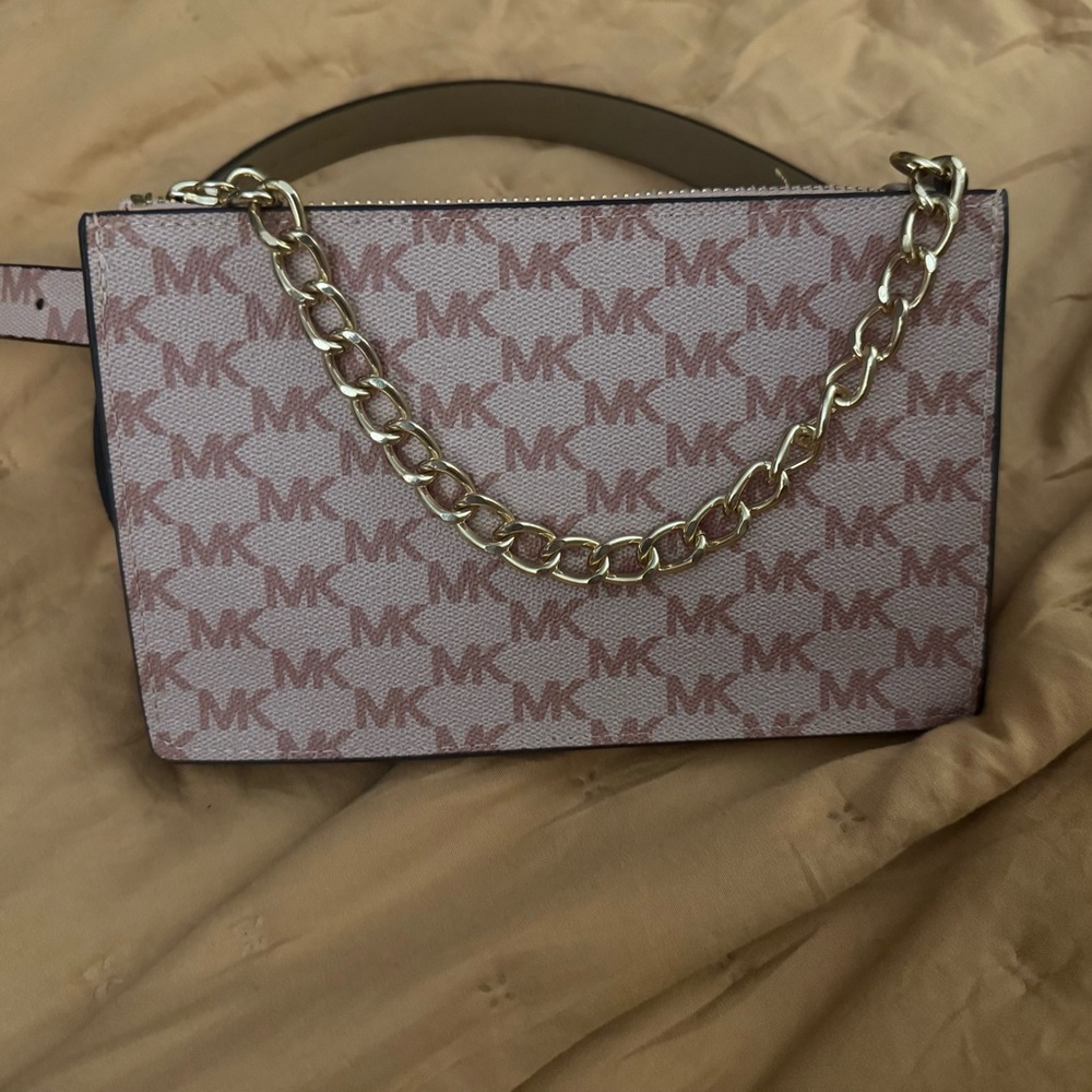 Michael Kors Blush Logo Chain Shoulder Bag